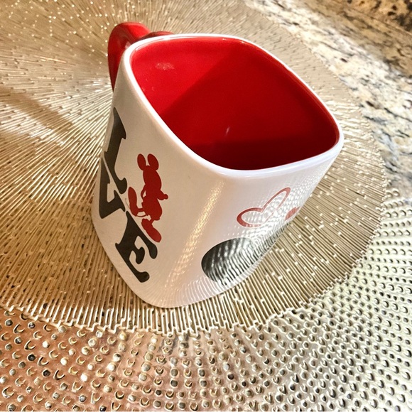 Disney Store Mickey Mouse Black Red Love Coffee Mug - Picture 5 of 6